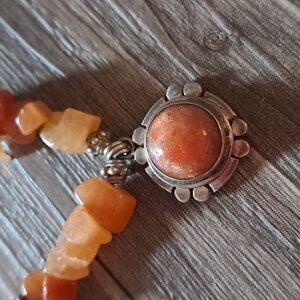 Vintage Sterling and Carnelian Necklace